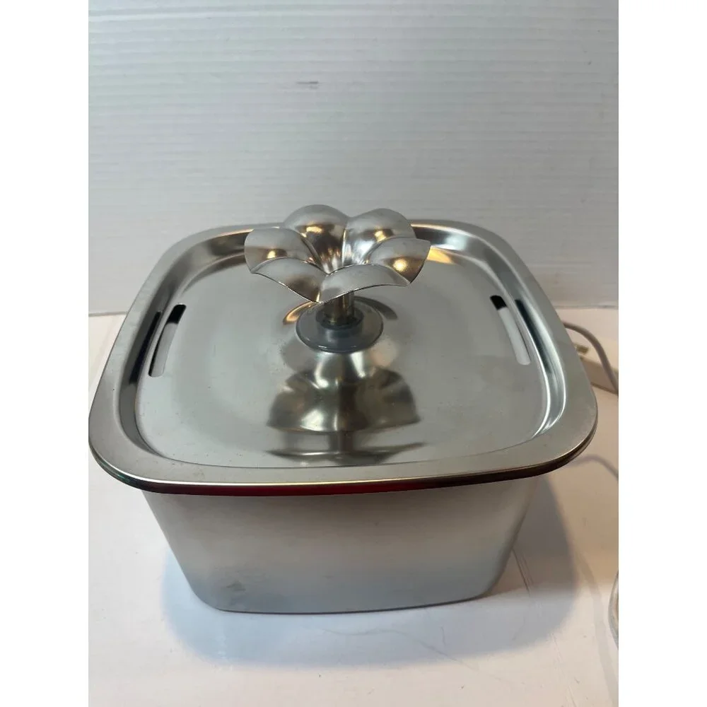 Stainless Steel Filtered Fountain Water Pump Circulation Device for Cats Indoor/